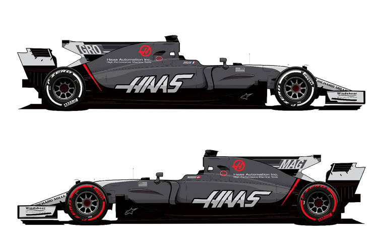 Der Wagen von Grosjean und Magnussen