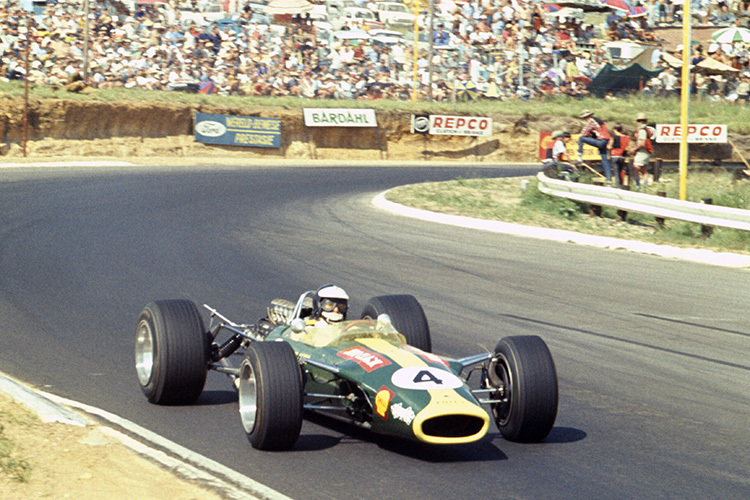 Sein letzter Grand Prix: Südafrika 1968. Wie immer allein auf weiter Flur