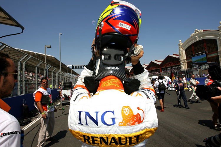 2009 bestritt Romain Grosjean in Valencia seinen ersten GP – zu früh, findet der Genfer heute