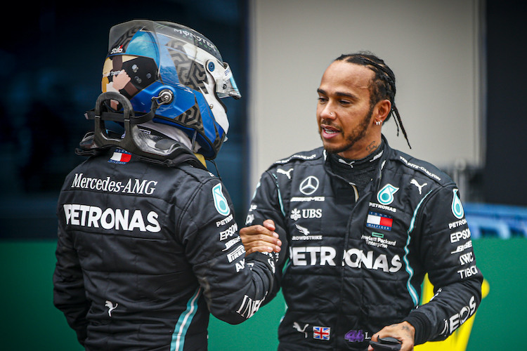 Valtteri Bottas und Lewis Hamilton