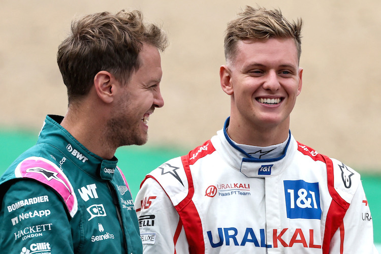 Sebastian Vettel und Mick Schumacher