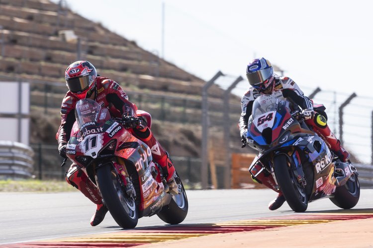 Nicolo Bulega und Toprak Razgatlioglu treffen beim Aragon-Test aufeinander
