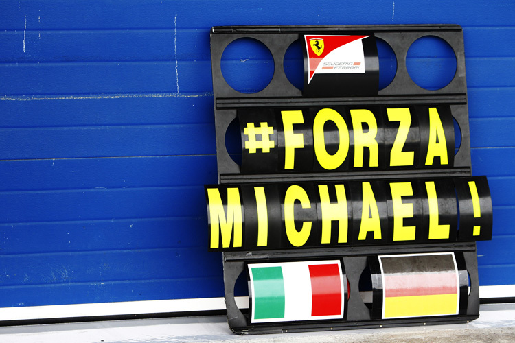 Eine Grussbotschaft von Ferrari: Sei stark, Michael