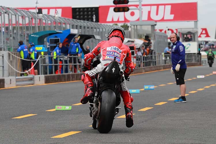 Jorge Lorenzo startete in Japan ins FP1, aber die Schmerzen waren zu stark