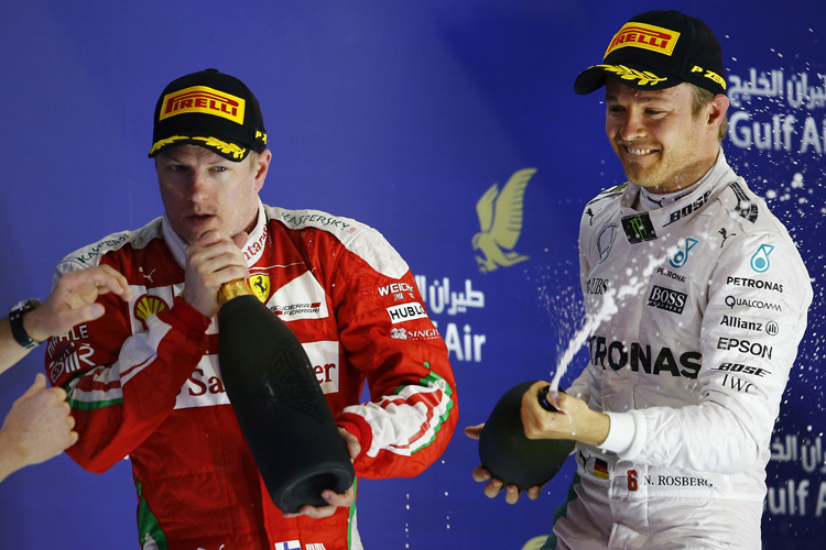 Ob Kimi Räikkönen das Rosenwasser von Bahrain geschmeckt hat?