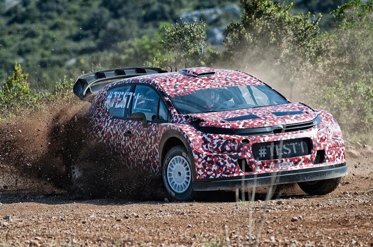 Der Citroën C3 WRC 2017 beim Test