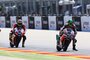 Eugene Laverty (vorne) und Leandro Mercado sind nur auf der Strecke Gegner