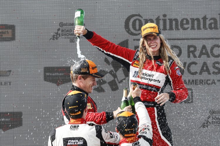 Christina Nielsen machte in der IMSA-Serie schon öfter die Herren nass