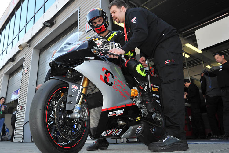 Lausitzring: Dario Giuseppetti und Teamchef Denis Hertrampf