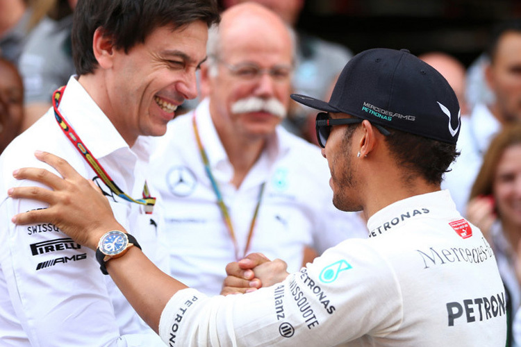 Toto Wolff und Lewis Hamilton