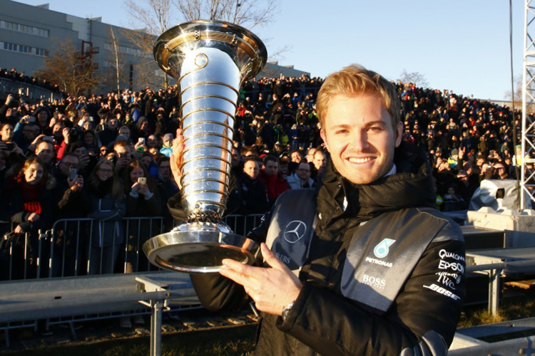 Nico Rosberg lässt sich feiern: Der Terminplan bis zur Weihnachtsfeier ist voll