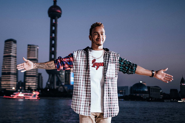 Lewis Hamilton zeigte in China eine eigene Kleiderlinie