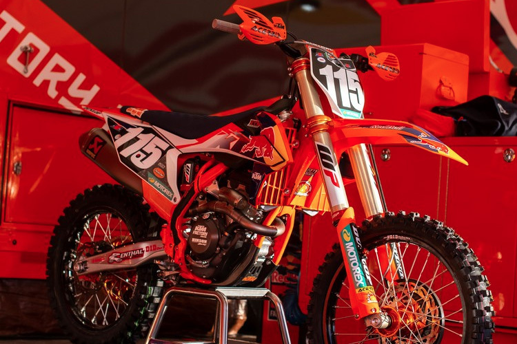 Das Bike von Max Vohland blieb in Indianapolis unter dem KTM-Zelt