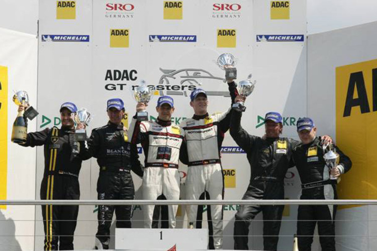 Das Podium in Hockenheim am Samstag