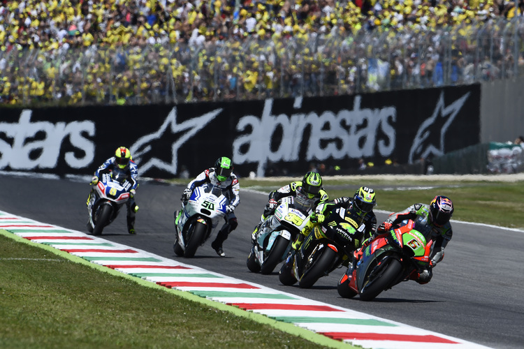 Im Rennen von Mugello: Stefan Bradl (6) vor Pol Espagaró, Crutchlow, Laverty und Barbera