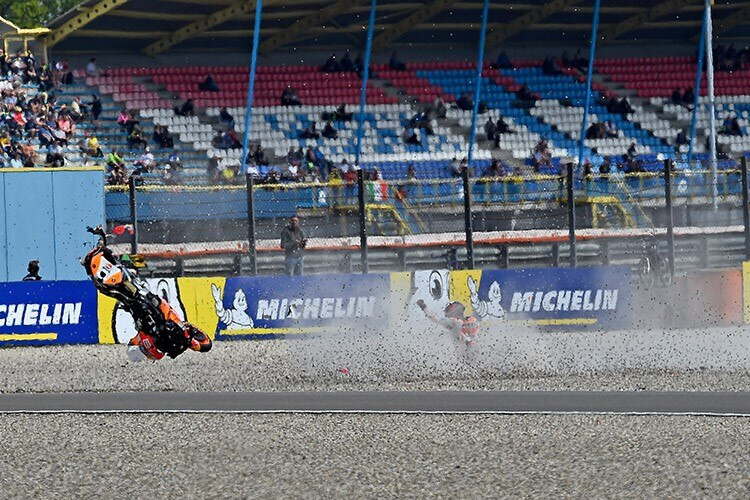 FP1, Assen 2019: Jorge Lorenzo flog heftig ab