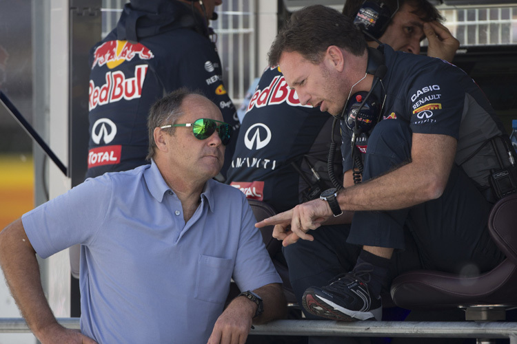 Gerhard Berger mit Christian Horner