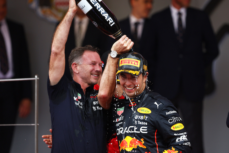 Christian Horner und Sergio Pérez