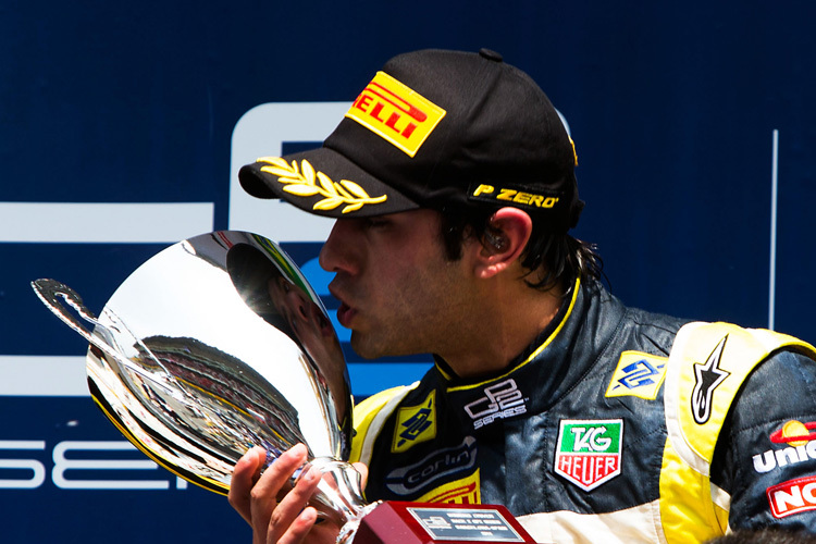Felipe Nasr feierte im Sprintrennen auf dem Circuit de Catalunya seinen lang ersehnten GP2-Debütsieg