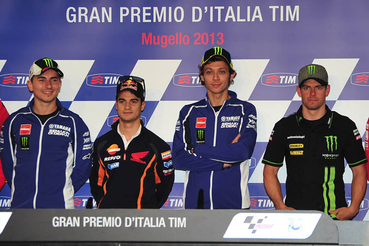 In Mugello: Lorenzo, Pedrosa, Rossi und Crutchlow