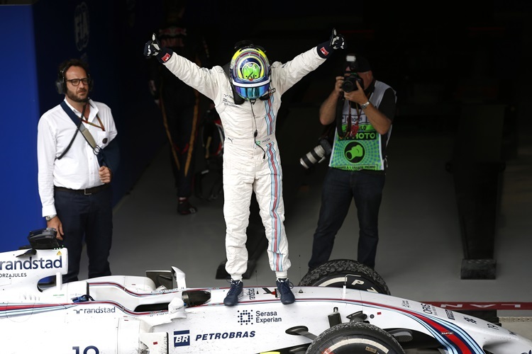 Felipe Massa feiert Platz 3