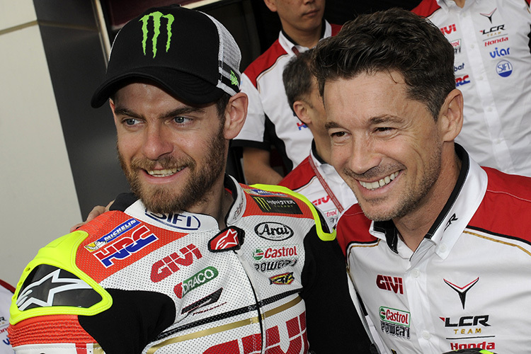 Cal Crutchlow mit Teambesitzer Lucio Cecchinello