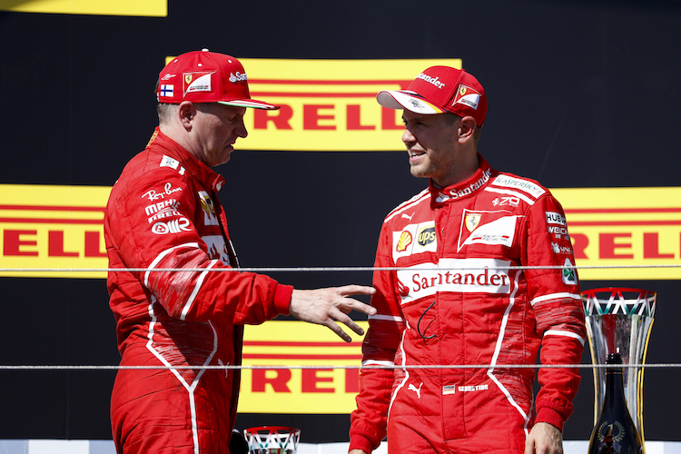 Kimi Räikkönen und Sebastian Vettel