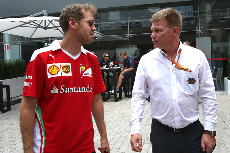 Mika Salo mit Sebastian Vettel in Brasilien 2016