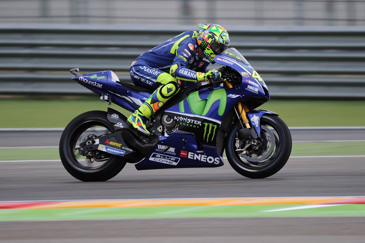 Valentino Rossi am Freitag in Aragón