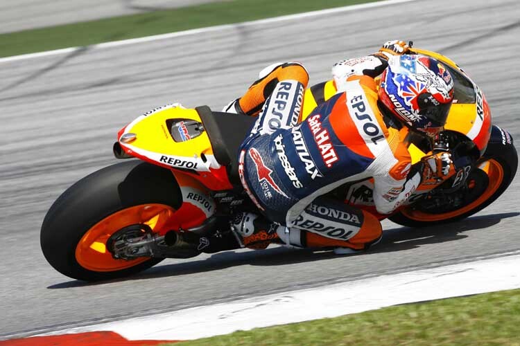 Casey Stoner beim Sepang-Test