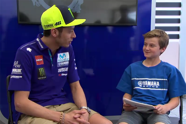 Valentino Rossi mit Hayes Edwards