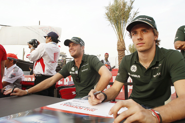 Charles Pic (rechts) und Giedo van der Garde von Caterham