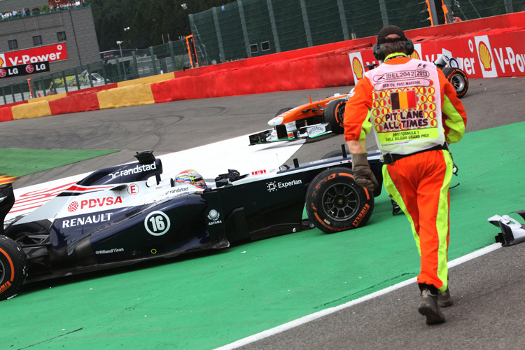 Belgien-GP: Pastor Maldonado hat Paul Di Resta das Rennen ruiniert