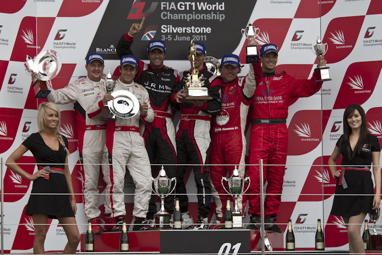 Das Podium in Silverstone