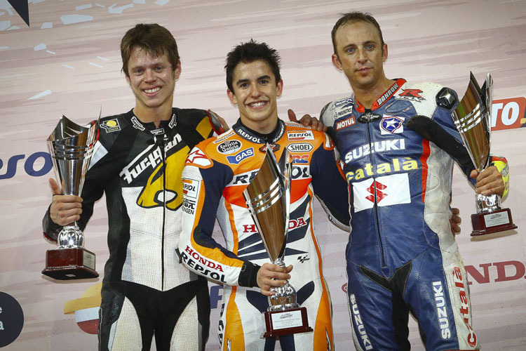 Die ersten Drei aus dem GP-Finale: Rabat, Márquez und Noyes