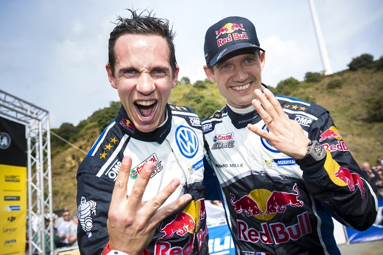 Die alten und neuen Champion Julien Ingrassia (li.) und Sébastien Ogier