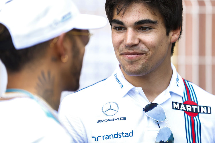 Lance Stroll mit Lewis Hamilton