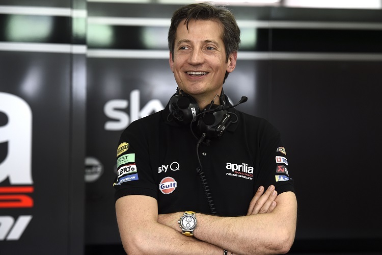 Massimo Rivola in der Aprilia-Box