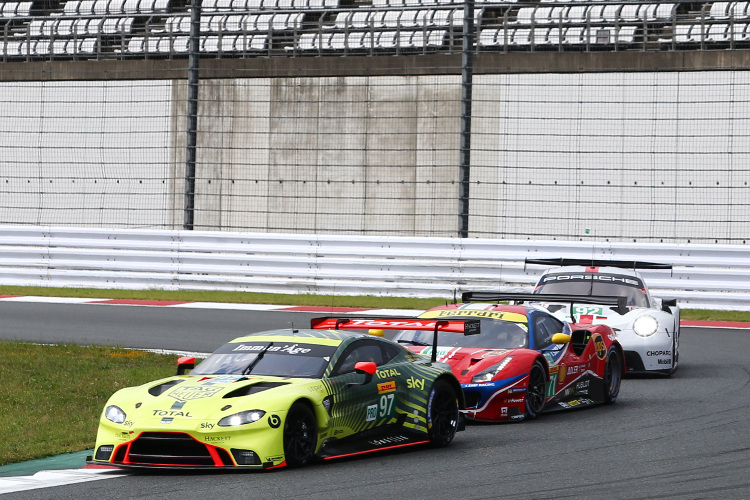 Aston Martin Vantage, Ferrari 488 GTE Evo und Porsche 911 RSR liegen in der GTE-Klasse der WEC dicht beieinander