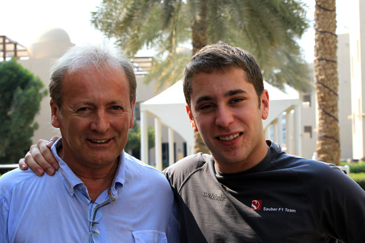 Manager Werner Heinz und Robin Frijns