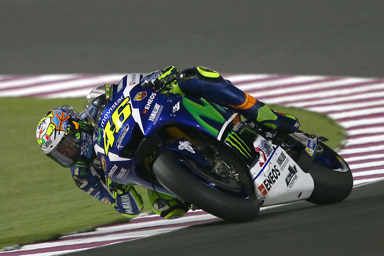 Rossi auf seiner Yamaha M1