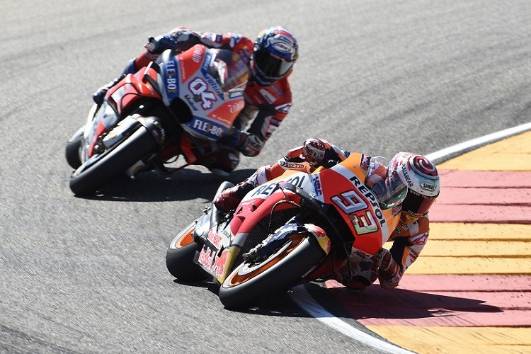 In Aragón siegte 2018 Marc Márquez vor Andrea Dovizioso