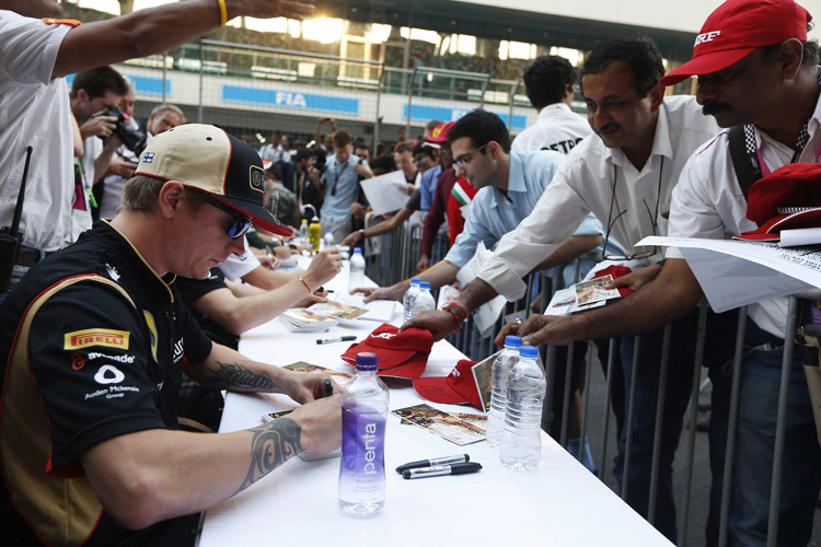 Autogrammstunde am Buddh International Circuit