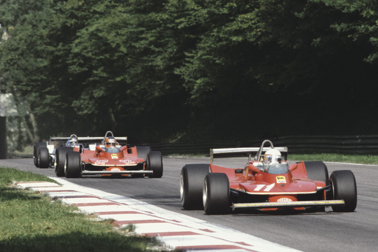 Jody Scheckter vor Gilles Villeneuve in Monza 1979