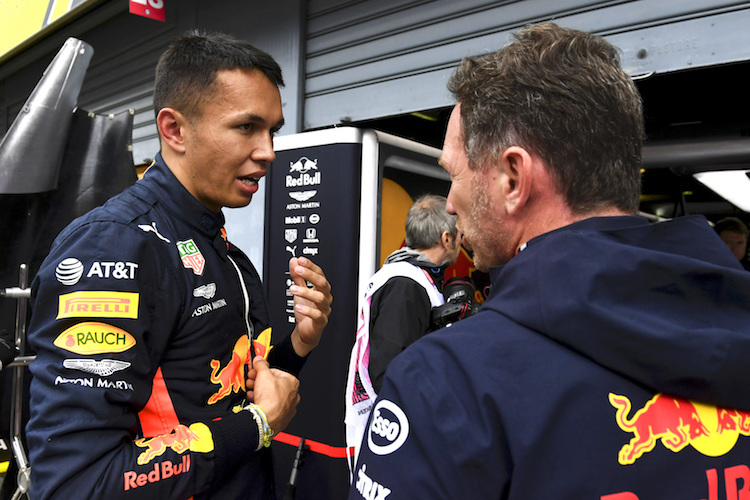 Alexander Albon und Christian Horner