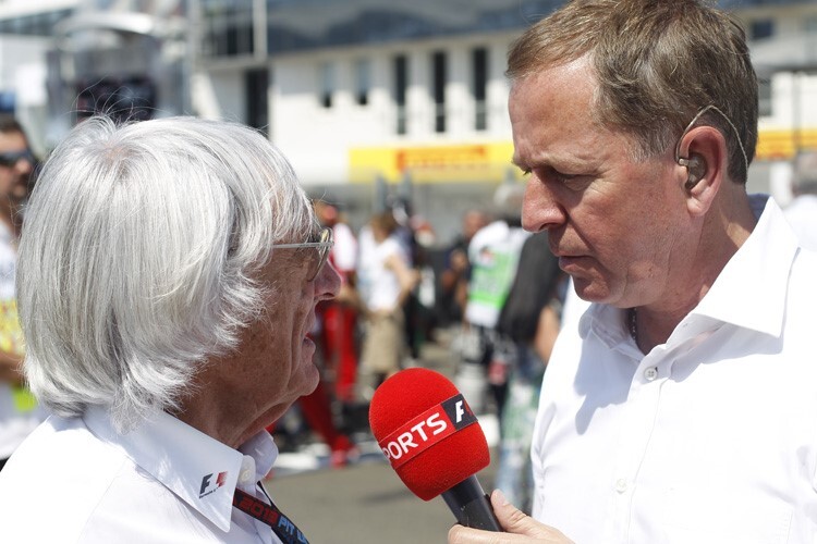 Martin Brundle mit Bernie Ecclestone