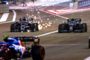 Im Vordergrund Esteban Ocon, links Yuki Tsunoda, rechts Sebastian Vettel
