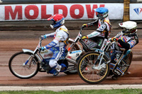 Nicki Pedersen, Niels-Kristian Iversen und Linus Sundström (v.l.)