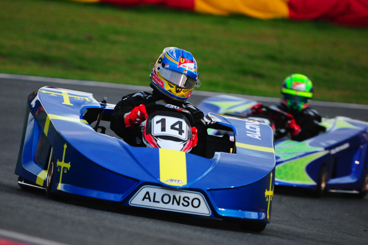 Alonso vor Massa beim Karting in Florianópolis