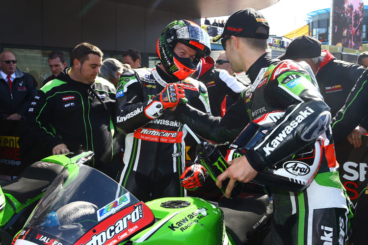 Tom Sykes (li.) und Jonathan Rea